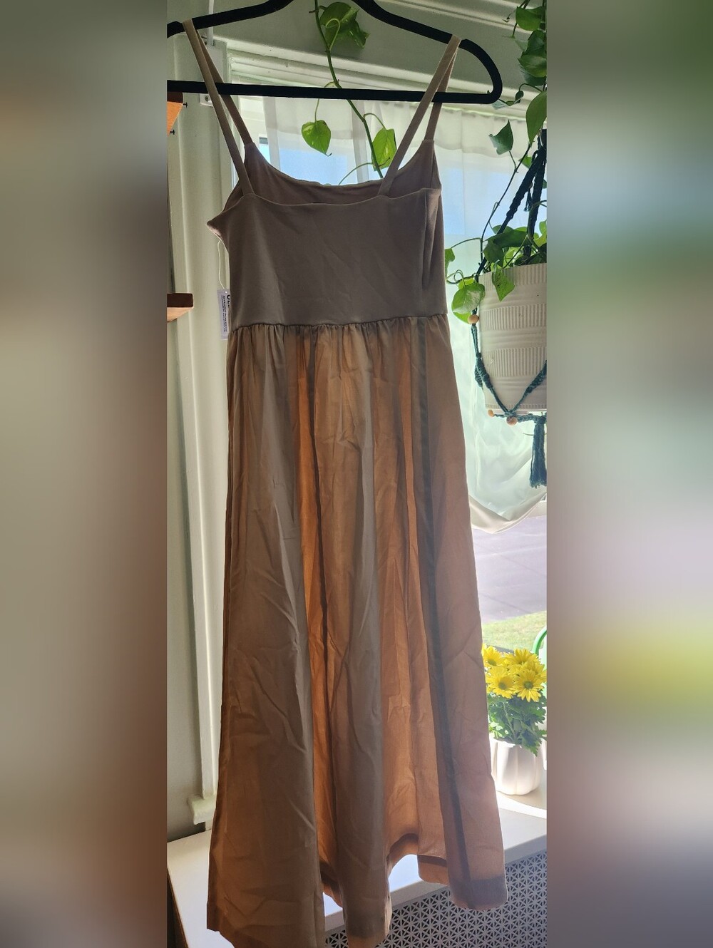 Old Navy two-tone tan and brown maxi dress/skirt